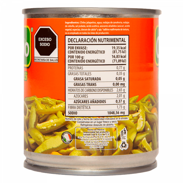 Chiles en Rajas Verdes Nuestro Campo 210 gr - Image 4